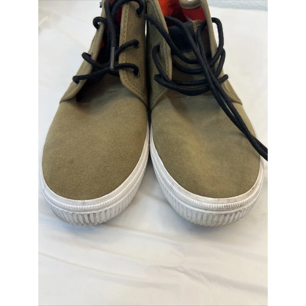 TOMS Carlo Mid Terrain Lace Up  Mens Olive Casual 10016914 Sz 9 Water Resistant‎